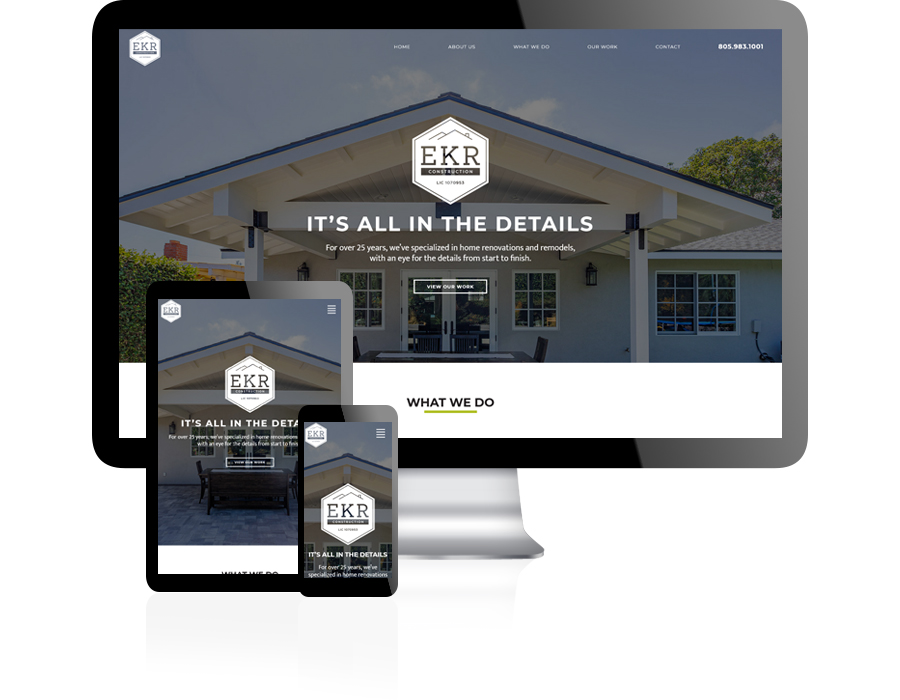 EKR Construction Website Design by Guido Media