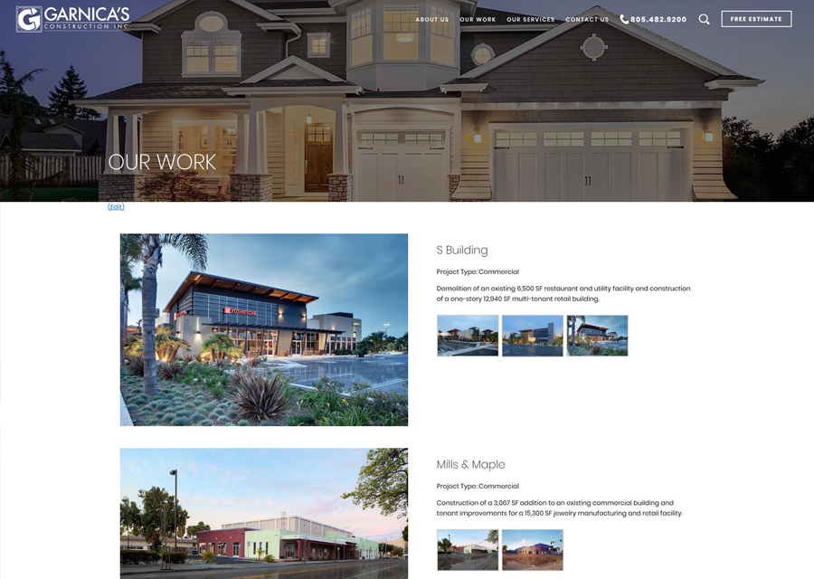 Garnica's Construction Website Design by Guido Media