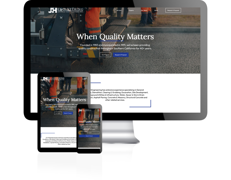 J&H Engineering Website Design by Guido Media