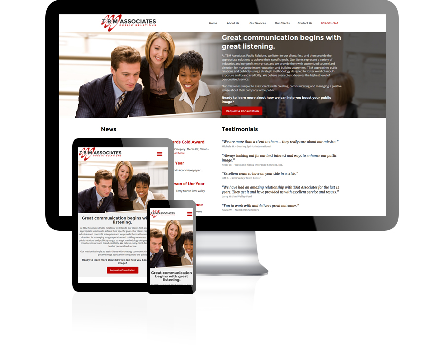 TBM Associates Website Design by Guido Media